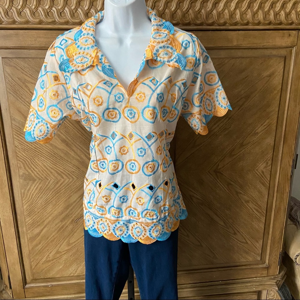 Bundle Vintage handmade floral print tunic  tops - Picture 2 of 14